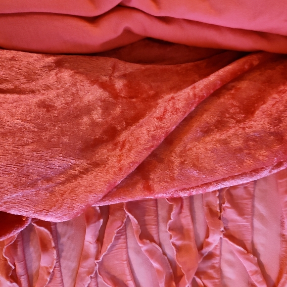 12.5+ Yards PINK Fabric Bundle Solids Stripes Textures Embellished Sewing Crafts - Picture 7 of 16